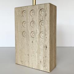 Goffredo Reggiani Italian Travertine Table Lamp by Reggiani for Raymor - 892605