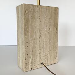 Goffredo Reggiani Italian Travertine Table Lamp by Reggiani for Raymor - 892606
