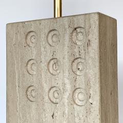 Goffredo Reggiani Italian Travertine Table Lamp by Reggiani for Raymor - 892607