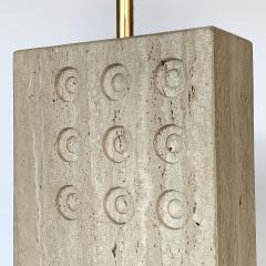 Goffredo Reggiani Italian Travertine Table Lamp by Reggiani for Raymor - 892607