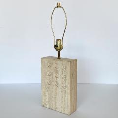 Goffredo Reggiani Italian Travertine Table Lamp by Reggiani for Raymor - 1225265