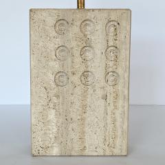 Goffredo Reggiani Italian Travertine Table Lamp by Reggiani for Raymor - 1225269