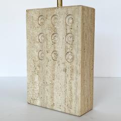 Goffredo Reggiani Italian Travertine Table Lamp by Reggiani for Raymor - 1225272