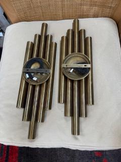 Goffredo Reggiani Pair of Goffredo Reggiani Style Brass Wall Sconces - 4610597