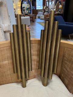 Goffredo Reggiani Pair of Goffredo Reggiani Style Brass Wall Sconces - 4610598