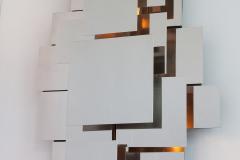 Goffredo Reggiani Reggiani Style Polished Steel Wall Light Sculpture or Sconce - 1011031