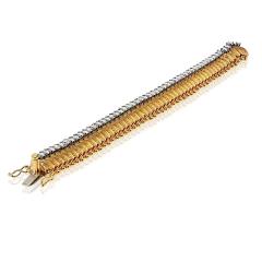 Gold Dia Platinum 18K Yellow Gold Bracelet - 4383060
