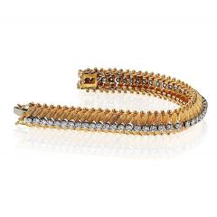 Gold Dia Platinum 18K Yellow Gold Bracelet - 4383061