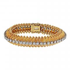 Gold Dia Platinum 18K Yellow Gold Bracelet - 4383888