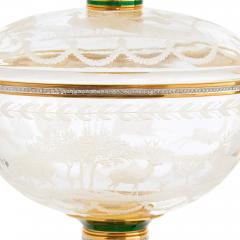 Gold Diamond and Enamel Mounted Rock Crystal Cup and Cover - 4787917