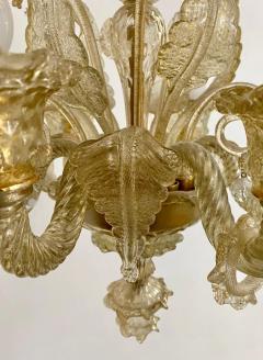 Gold Dust Murano Daffodil Chandelier 6 Arms - 2898278