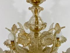 Gold Dust Murano Daffodil Chandelier 6 Arms - 2898280