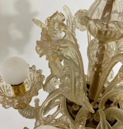 Gold Dust Murano Daffodil Chandelier 6 Arms - 2898283