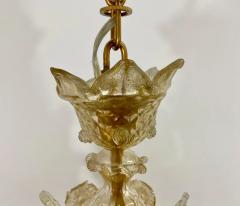Gold Dust Murano Daffodil Chandelier 6 Arms - 2898285