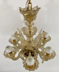 Gold Dust Murano Daffodil Chandelier 6 Arms - 2898287
