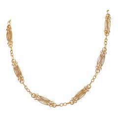 Gold Fancy Link Long Chain Necklace - 2632980