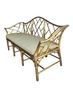 Gold Gilt Bamboo Sofa 2 available  - 4176256