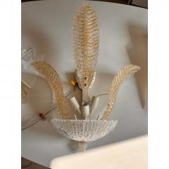 Gold Graniglia Leaf Murano Glass Wall Sconces in Venetian Style a Pair - 4755233
