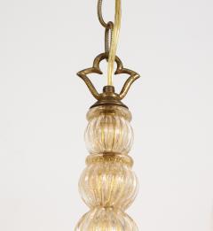 Gold Italian Murano Mid Century 6 Arm Neoclassical Style Chandelier - 3013737