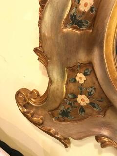 Gold Leaf Paint Decorated Shell Form Wall or Console Mirror - 1302456