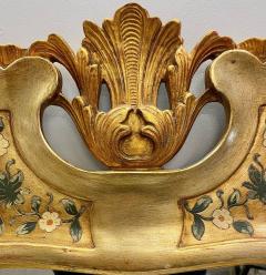 Gold Leaf Paint Decorated Shell Form Wall or Console Mirror - 2991877