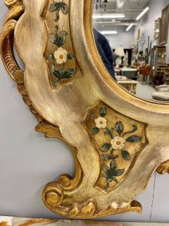 Gold Leaf Paint Decorated Shell Form Wall or Console Mirror - 2991878