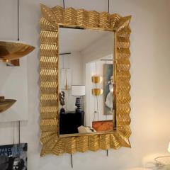 Gold Murano glass and brass mirror - 2806032