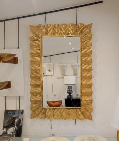 Gold Murano glass and brass mirror - 2806086