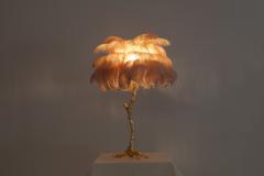 Gold Palm Tree Lamp With Pink Feathers 2018 - 939843