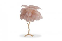 Gold Palm Tree Lamp With Pink Feathers 2018 - 939844