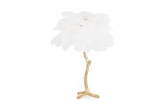 Gold Palm Tree Lamp With White Feathers 2018 - 843371