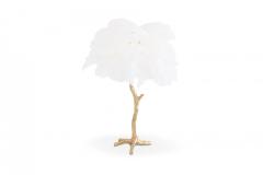 Gold Palm Tree Lamp With White Feathers 2018 - 843372