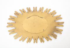 Gold Starburst Oval Mirror - 2242792