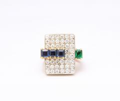 Gold and Sapphire and Emerald Ring - 2617029