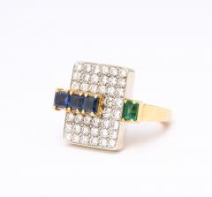 Gold and Sapphire and Emerald Ring - 2617030