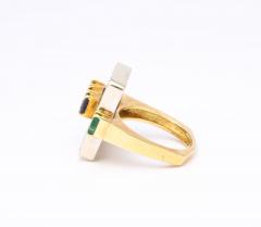 Gold and Sapphire and Emerald Ring - 2617031