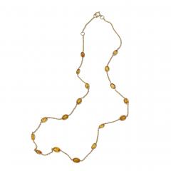 Gold and Yellow Sapphire Necklace - 2656268