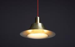 Gold anodized Aluminum Pendant Lamp 1970s - 2965479