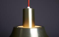 Gold anodized Aluminum Pendant Lamp 1970s - 2965480
