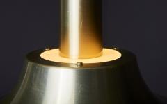 Gold anodized Aluminum Pendant Lamp 1970s - 2965483