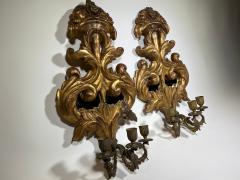 Gold sconces PAIR OF EARLY 19TH CENTURY SCONCES - 2838569