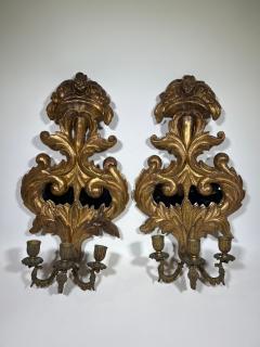 Gold sconces PAIR OF EARLY 19TH CENTURY SCONCES - 2838576