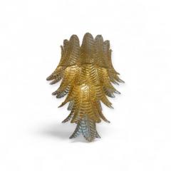 Golden Fern Lamp in Murano Glass - 4386194