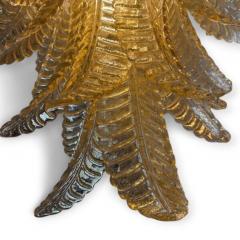 Golden Fern Lamp in Murano Glass - 4386196