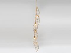 Golden Leaves Brass Pendant - 970717