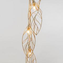 Golden Leaves Brass Pendant - 970719