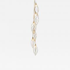 Golden Leaves Brass Pendant - 973937