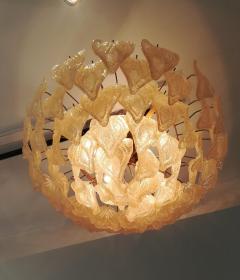 Golden Leaves Murano Glass Chandelier - 1057433