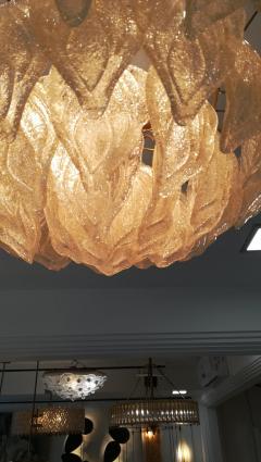 Golden Leaves Murano Glass Chandelier - 1057435