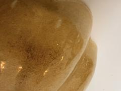 Golden Murano Glass Floral Flush Lamps 1980s - 4484410